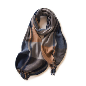 Fashion plaid cashmere scarf