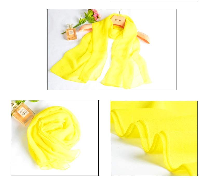 QWS05  Long Plain Chiffon Sun Protection Hijab