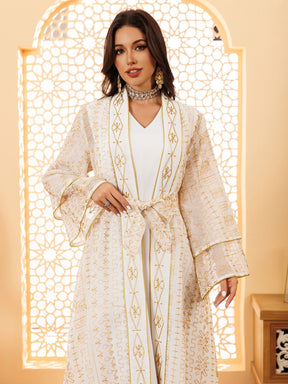AB445 Mesh embroidered dress