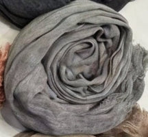 SS004 Plain Tassel Crinkle Modal Hijab