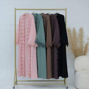 LR1184  Lace Splicing Cardigan and Inner Dress