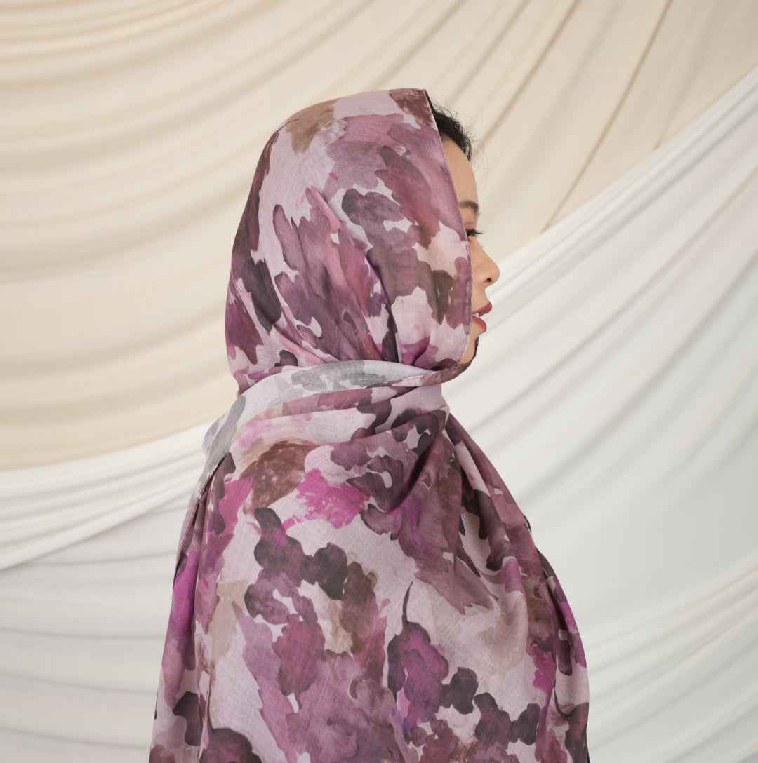 MD022  Modal single stitch Muslim hijab