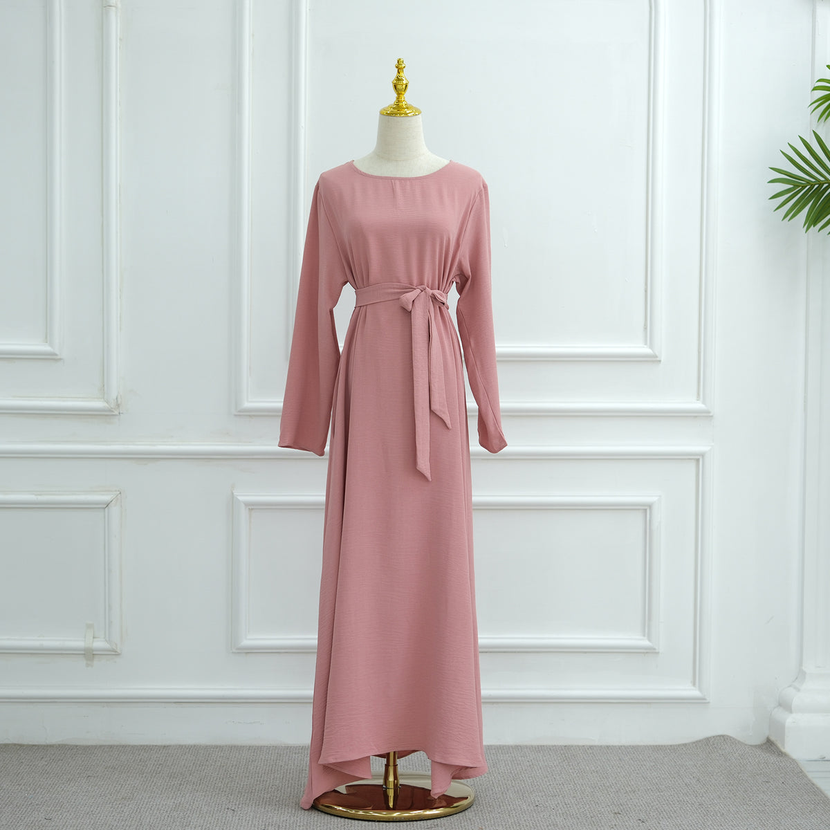 LR1001  Fitted Polyester Abaya & Cape Two-Piece Set