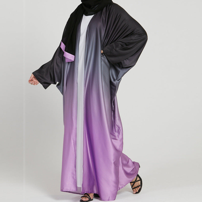 6750 Color Gradient Mobre Muslim Abaya