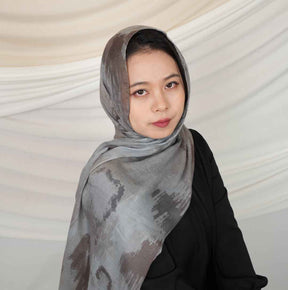 MD021  Modal polyester-cotton tie-dye single stitch Muslim hijab