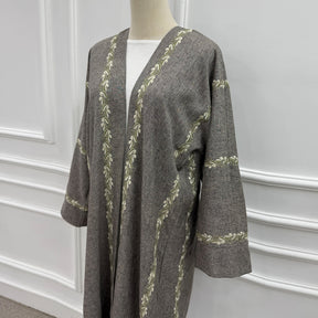 LR1153  Exquisite plus size embroidered cardigan