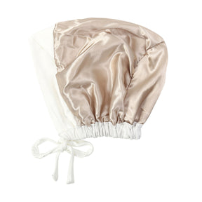 JN001  Plain Satin-Lined Polyester Tie Back Hijab Cap