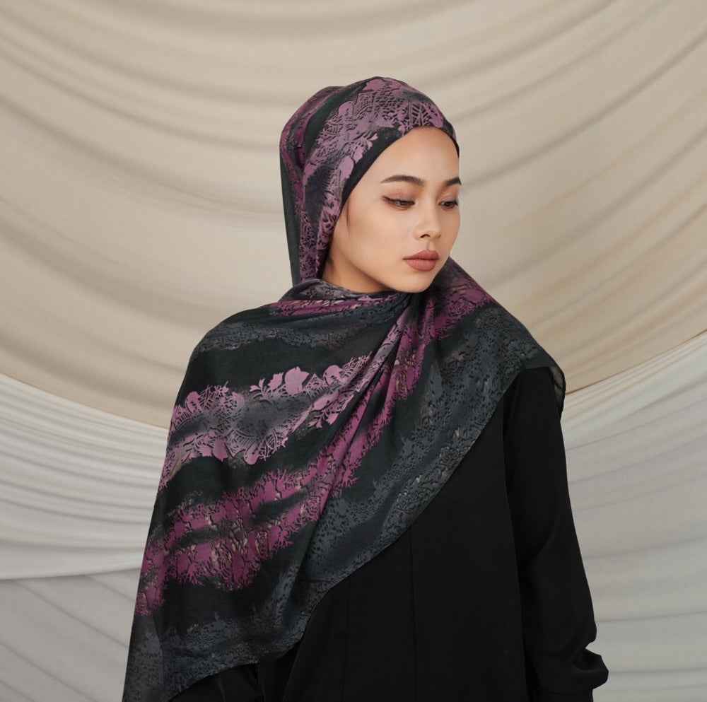 VI006 Modal double-sided penetration tie-dye Muslim hijab