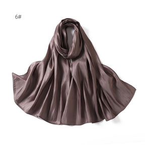 YZ206  Cross-border spring and summer new thin soft shining silk scarf women's Malay Indonesian scarf sunblock cape