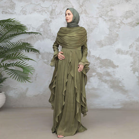 LR1169  Double-layer waist dress – no hijab