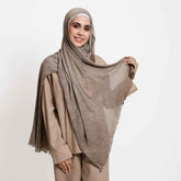 CCX-01  Breathable Textured Rayon Hijab with Raw Trim