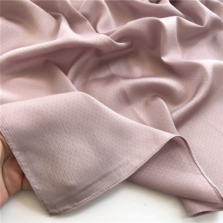 WJA35 Wrinkled Chiffon Solid Color Shawl