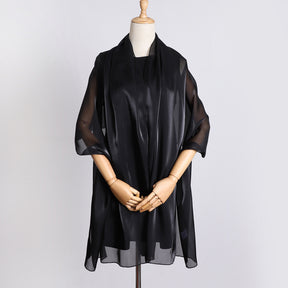 OGS01  Plain Glossy Organza Silky-Look Hijab