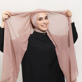 WJ062  Solid color elastic tube hat magnetic buckle integrated hijab set cap