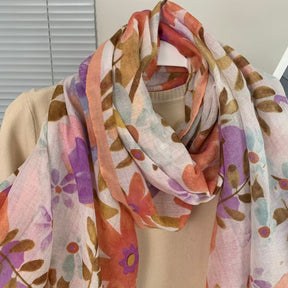 MYYJ-04   Silver silk scarf printed scarf handmade scarf