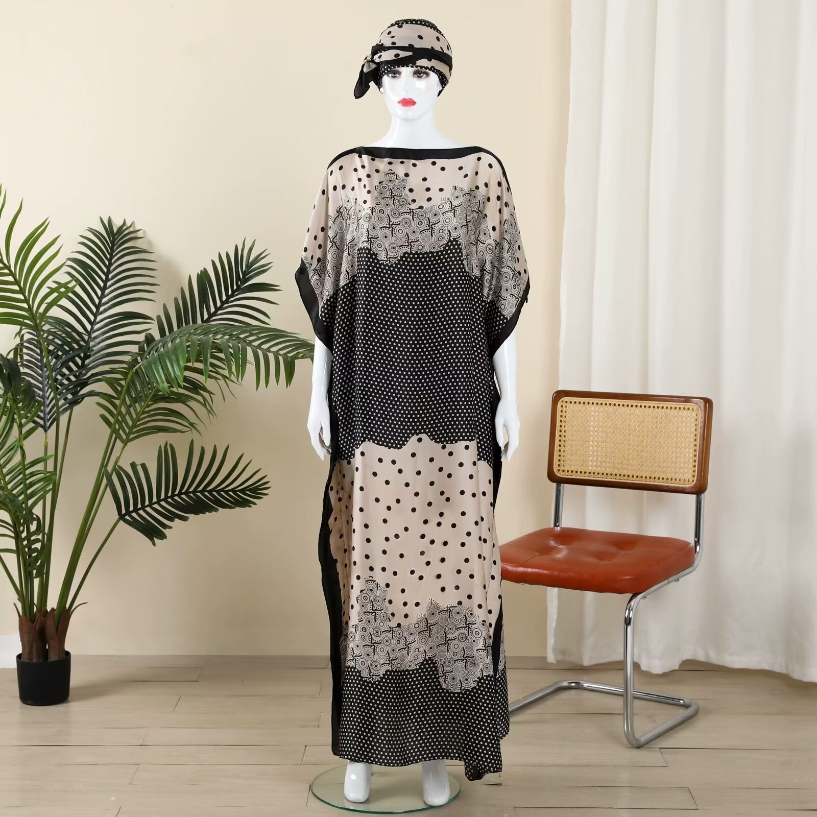 MYYJ-011   Abaya  Imitation silk blouse beautiful brocade section one-piece group