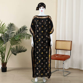 MYYJ-012   Abaya  Imitation silk blouse beautiful brocade section one-piece group