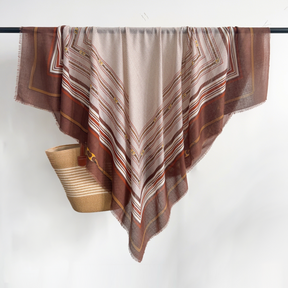 YHL001 130*130cm Polyester Fringed Large Square Scarf