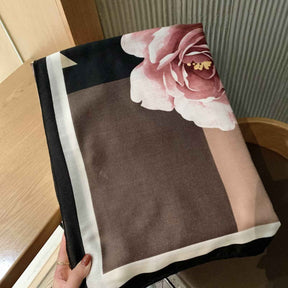 130FJ-2  130*130cm Floral Large Square Scarf