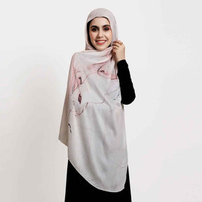 MD4-9  High quality abstract art print single stitch long scarf soft and breathable hijab