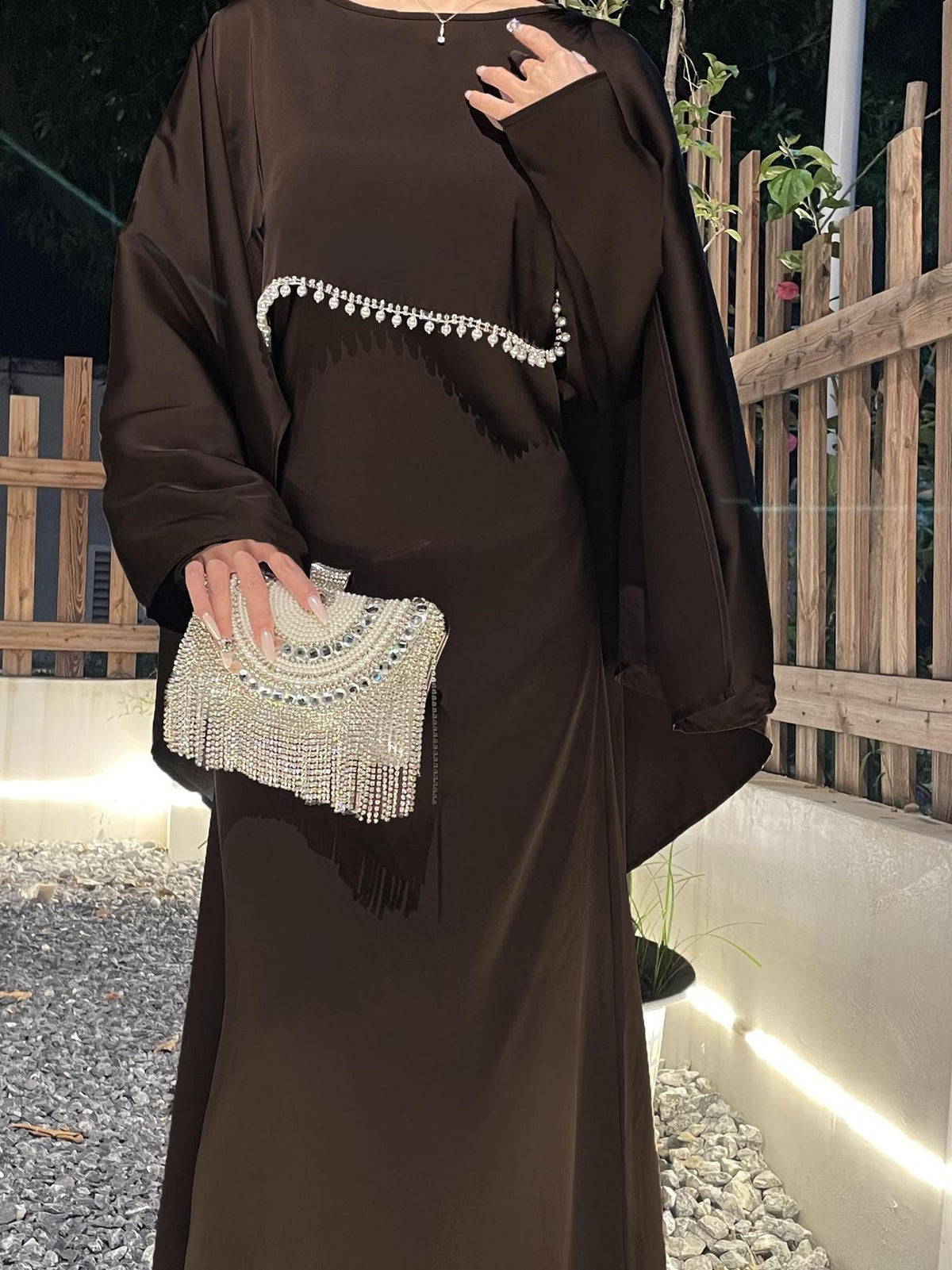 PFSD  Elegant and simple women's cape dress