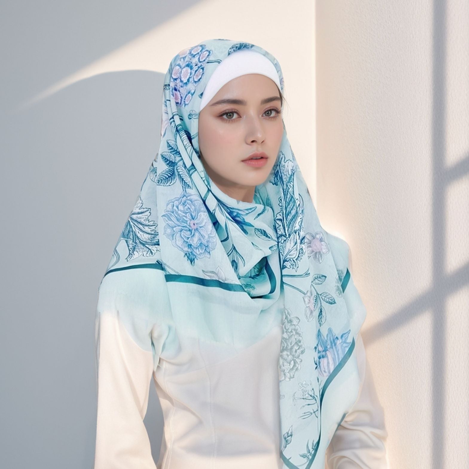 WJA284  Fashion Printed Scarves New Style Silk Scarves and Headbands