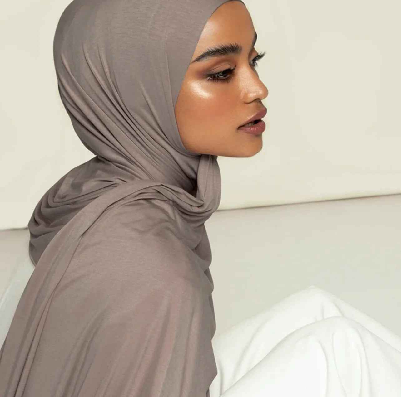 JB50  Bamboo Fiber Jersey, Fine, Soft, Non-Pilling Hijab