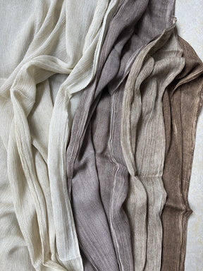 WJ009  Crinkled Rayon Scarf with All-Edges Stitched