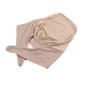 WJ072  Breathable Mesh Mercerized Cotton Hijab Cap