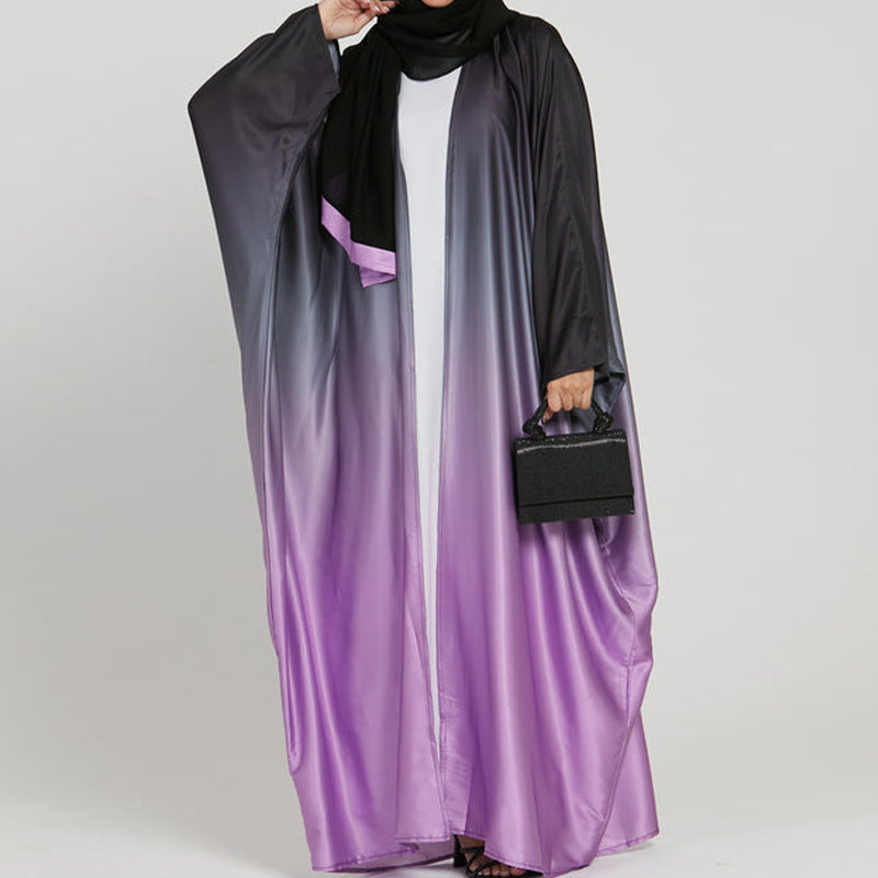 6750 Color Gradient Mobre Muslim Abaya