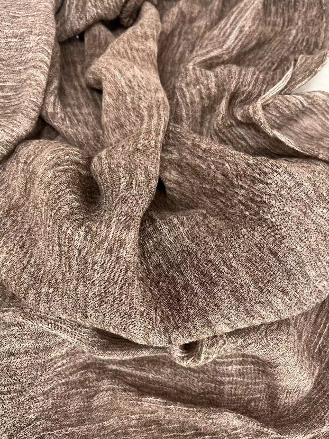 FGYZ  Textured Rayon Hijab, Dirty Dye Crinkled Scarf