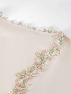 216  Lace-Trimmed Abaya Dress