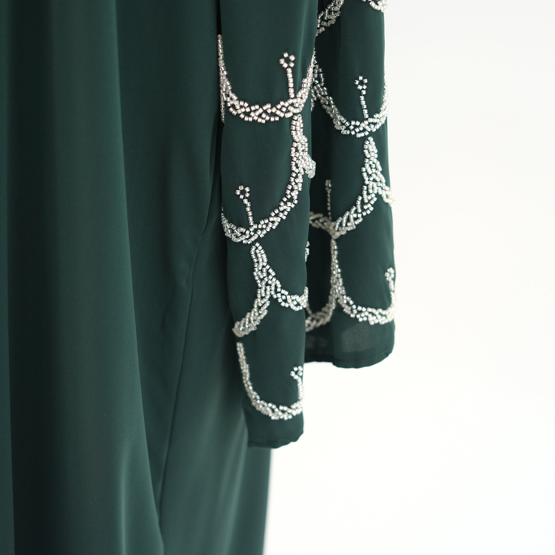 LR864  Plain hand-beaded cardigan