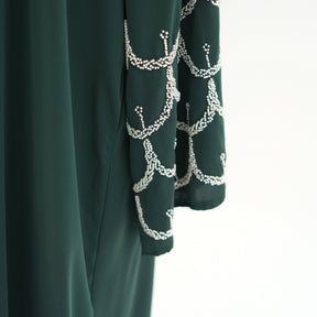 LR864  Plain hand-beaded cardigan