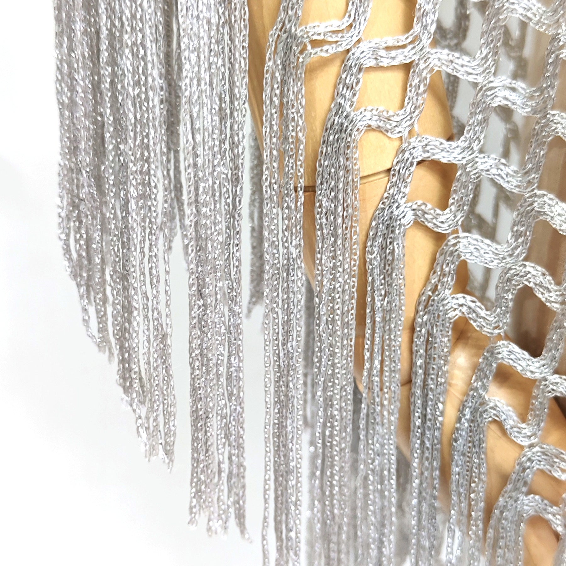 A2  Solid color knitted mesh hollow pullover shawl