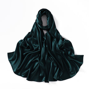 A37  Color Ding imitation silk light satin long scarf solid color scarf shawl scarf multi-purpose silk scarf