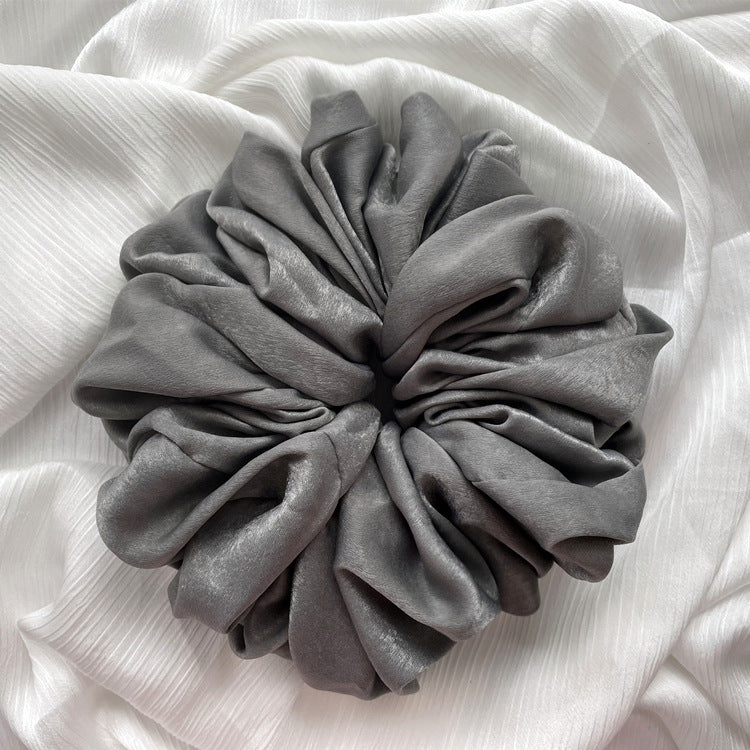 WJA40  Satin  Tencel Velvet Large Size Women's Big Head Flower Large Intestine Circle Tencel Hair Tie