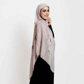 MD4-9  High quality abstract art print single stitch long scarf soft and breathable hijab