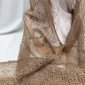 IH123  Exquisite Shiny Thread Diamond Hollow-out Muslim Hijab