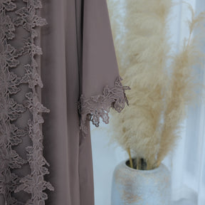 LR1184  Lace Splicing Cardigan and Inner Dress
