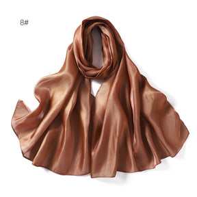 YZ206  Cross-border spring and summer new thin soft shining silk scarf women's Malay Indonesian scarf sunblock cape