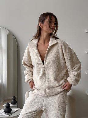 C56362  Autumn Winter New Sporty Casual Cardigan Sweatsuit Set Abaya