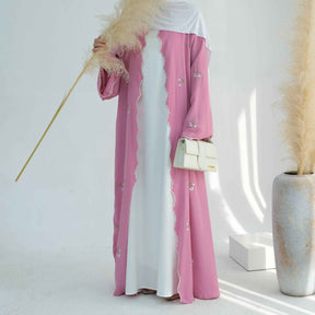 LR881  Elegant Floral Embroidery Lace Cardigan