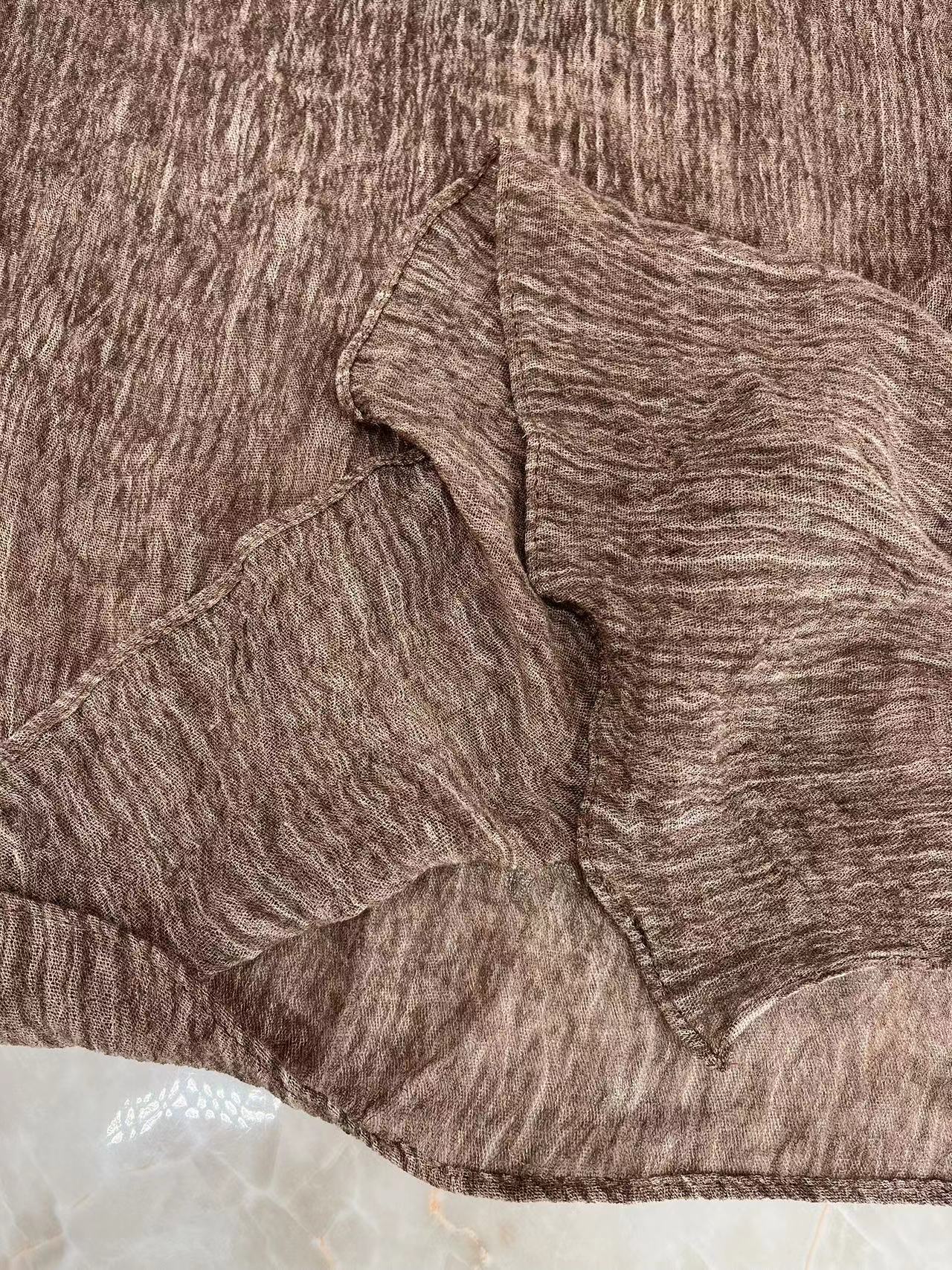 FGYZ  Textured Rayon Hijab, Dirty Dye Crinkled Scarf