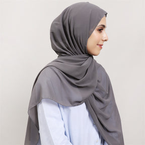 WJ062  Solid color elastic tube hat magnetic buckle integrated hijab set cap