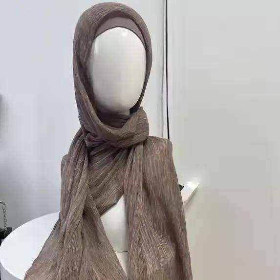 HY014  Textured Rayon Hijab with Cap