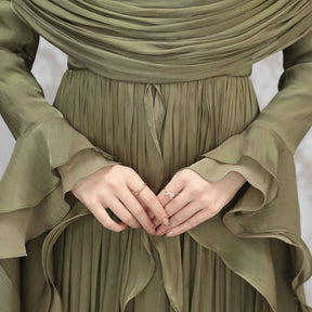 LR1169  Double-layer waist dress – no hijab