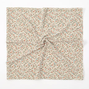 YW347  115*115CM Large Size Floral Pearl Chiffon Printed Square Scarf