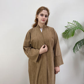 LR918  Swing Loose Casual Cardigan Dress - With inner dress