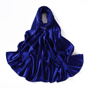 A37  Color Ding imitation silk light satin long scarf solid color scarf shawl scarf multi-purpose silk scarf